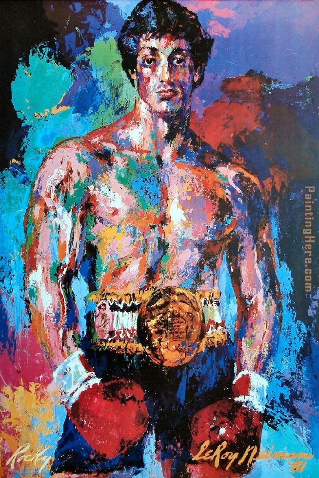 Rocky Balboa painting - Leroy Neiman Rocky Balboa art painting